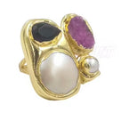 Mixed Stone Statement Ring by Hudson Day