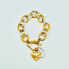 Hammered Heart Toggle Bracelet