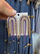 Blue Arch Earrings