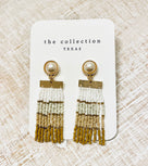 Boho Beaded Fringe Earrings