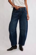 Free People Good Luck Mid Rise Barrel Jeans