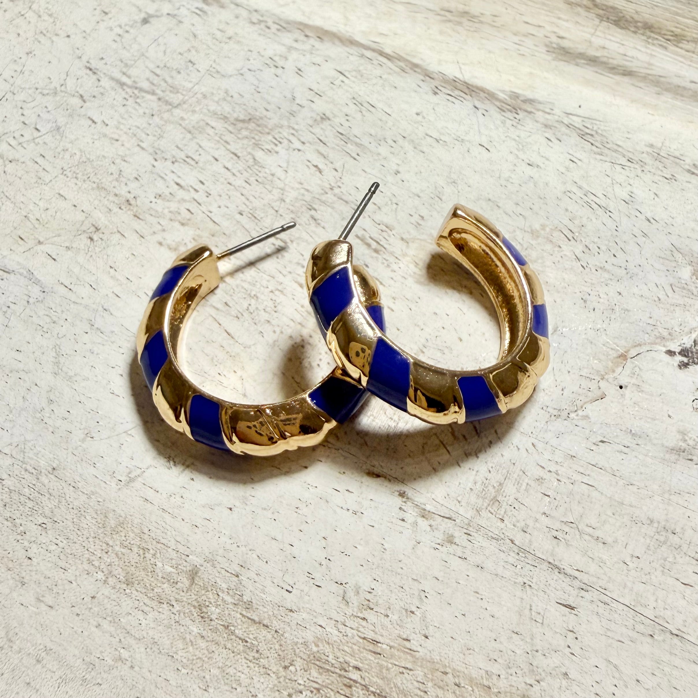 Striped Enamel Hoops