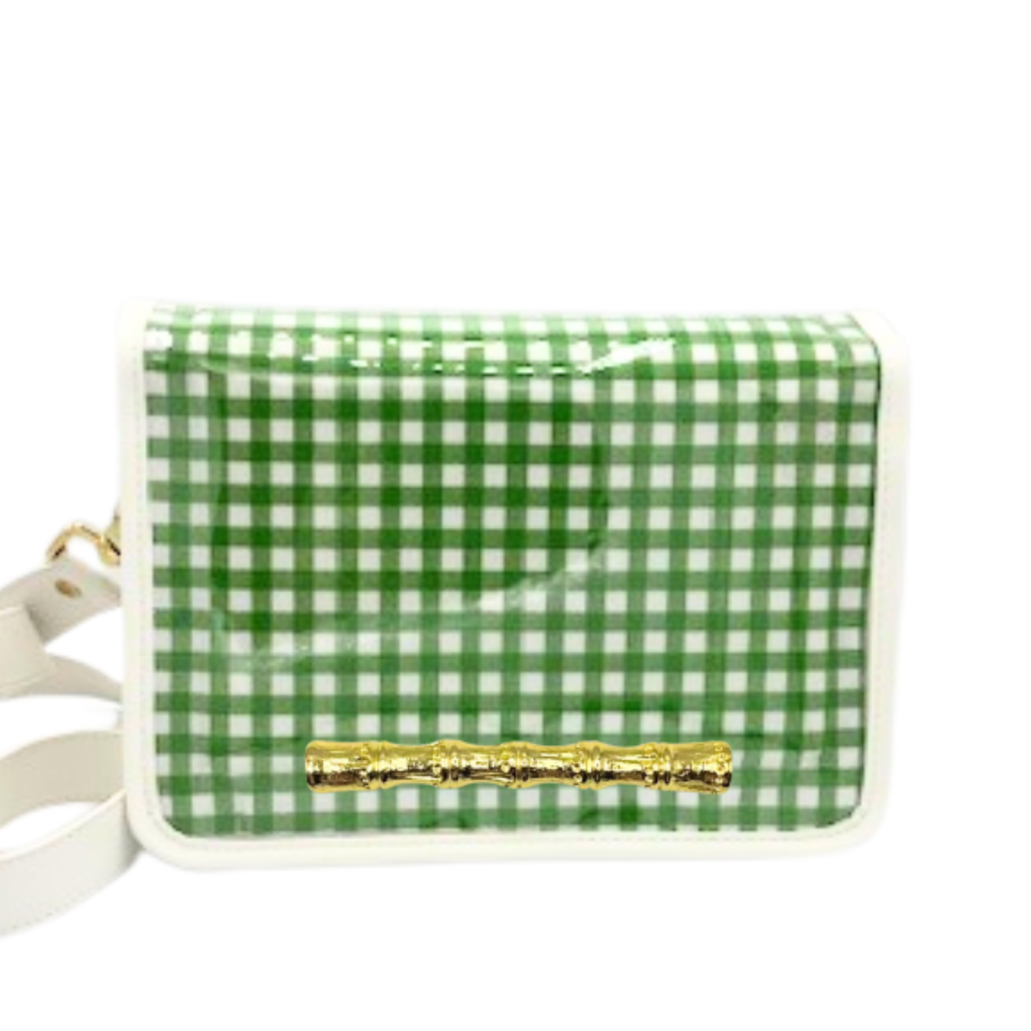 Gingham Clear Stadium Crossbody Bag