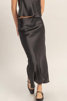 Sienna Satin Midi Skirt