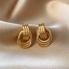Ribbed Drop Knot Earrings