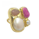Mixed Stone Statement Ring by Hudson Day