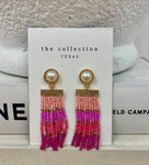 Boho Beaded Fringe Earrings