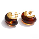 Resin Half Hoop Earrings