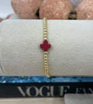 18K by Ness and Mae Color Cross Bracelet (3mm)