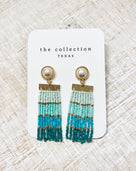 Boho Beaded Fringe Earrings