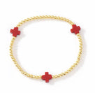 18K by Ness and Mae Baby Color Cross Bracelet (2mm)