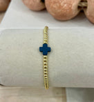 18K by Ness and Mae Color Cross Bracelet (3mm)