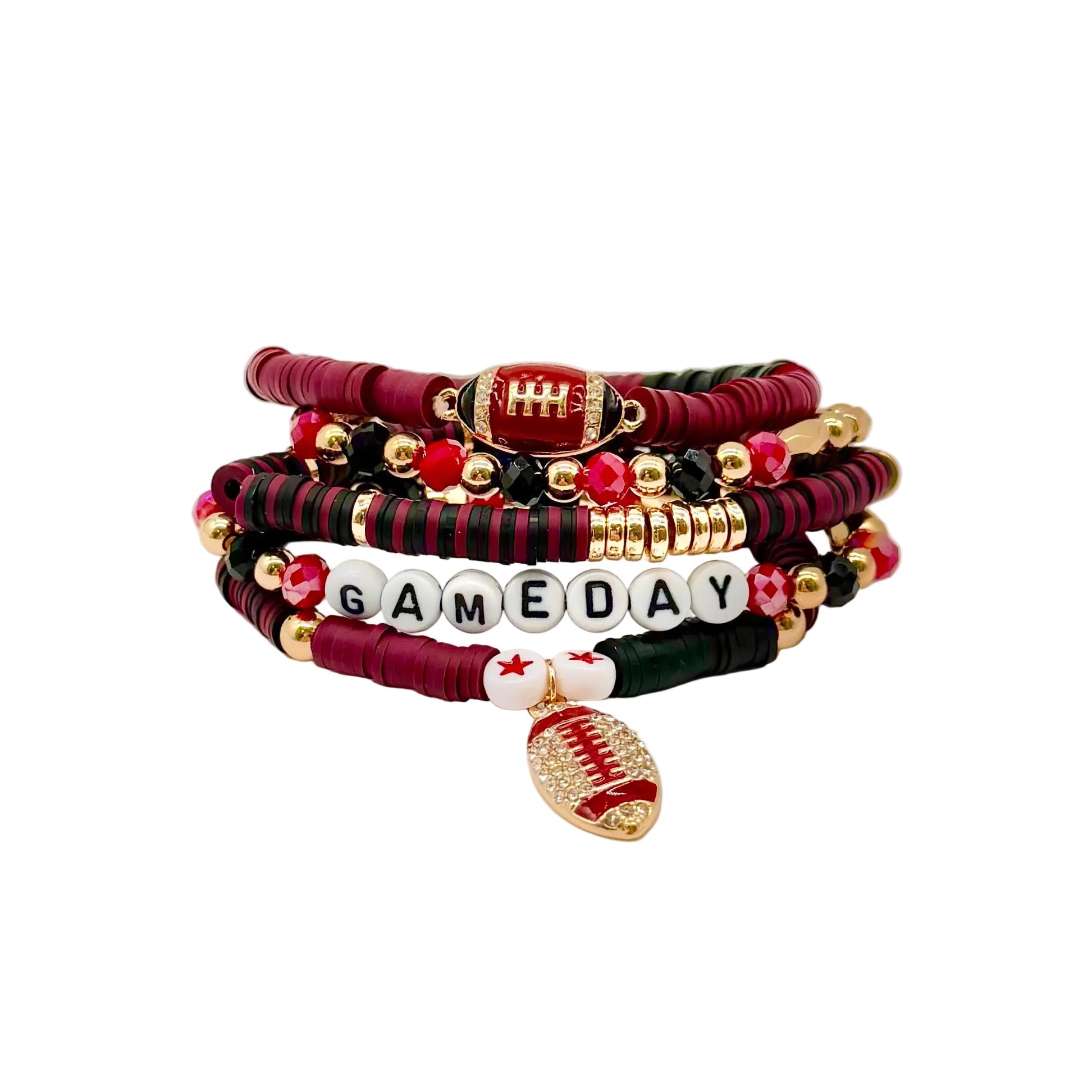 Beaded Game Day Bracelet Set