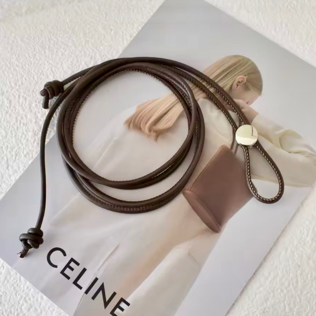 Faux Leather Rope Belt