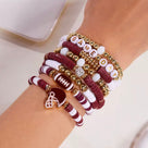 Beaded Game Day Bracelet Set