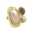 Three Stone Statement Ring by Hudson Day