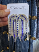 Blue Arch Earrings