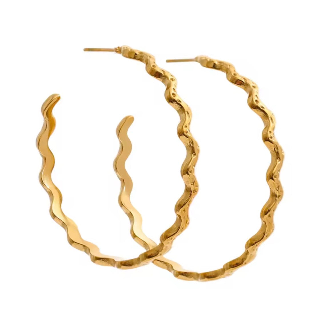 Wavy Hoop Earrings