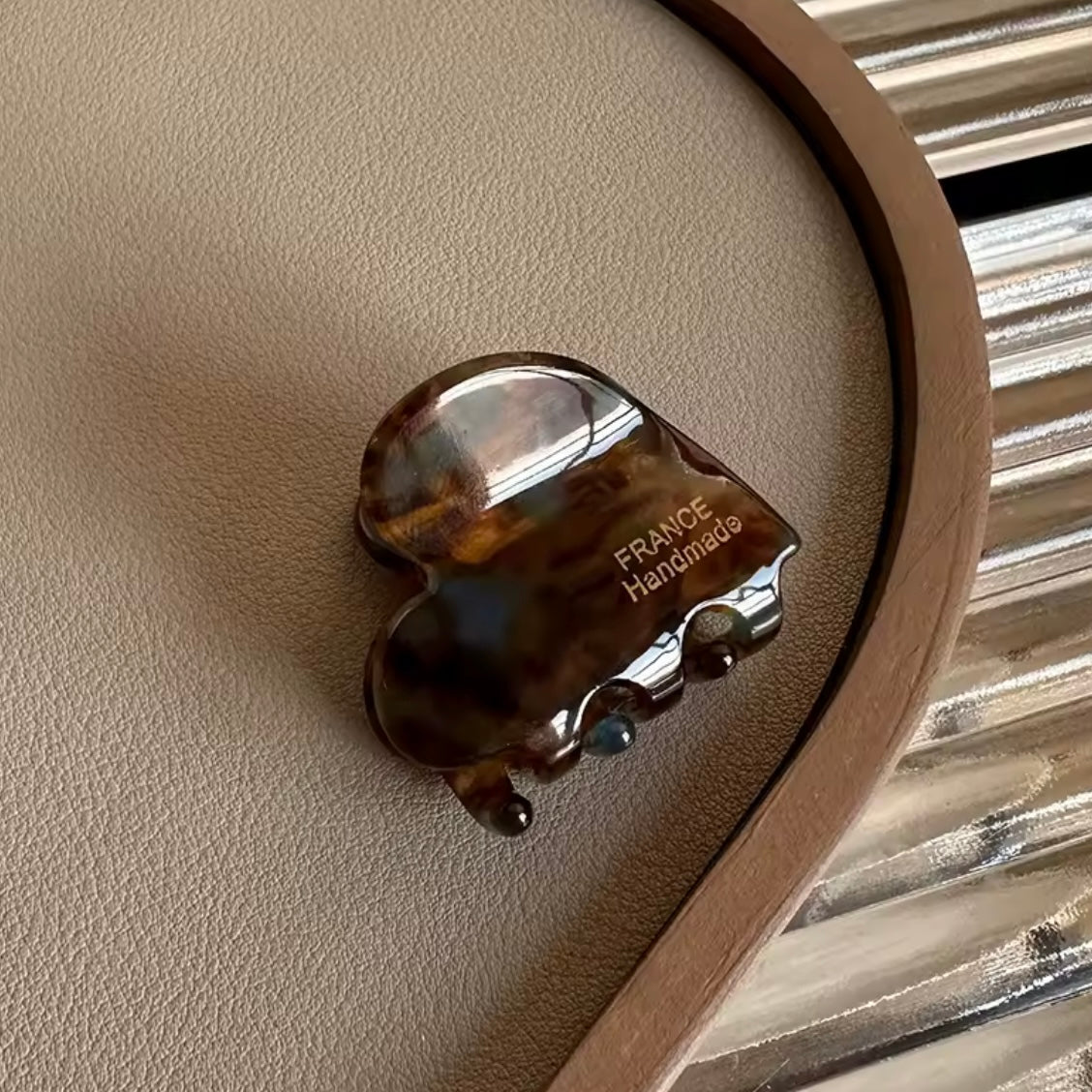 French Heart Claw Clip