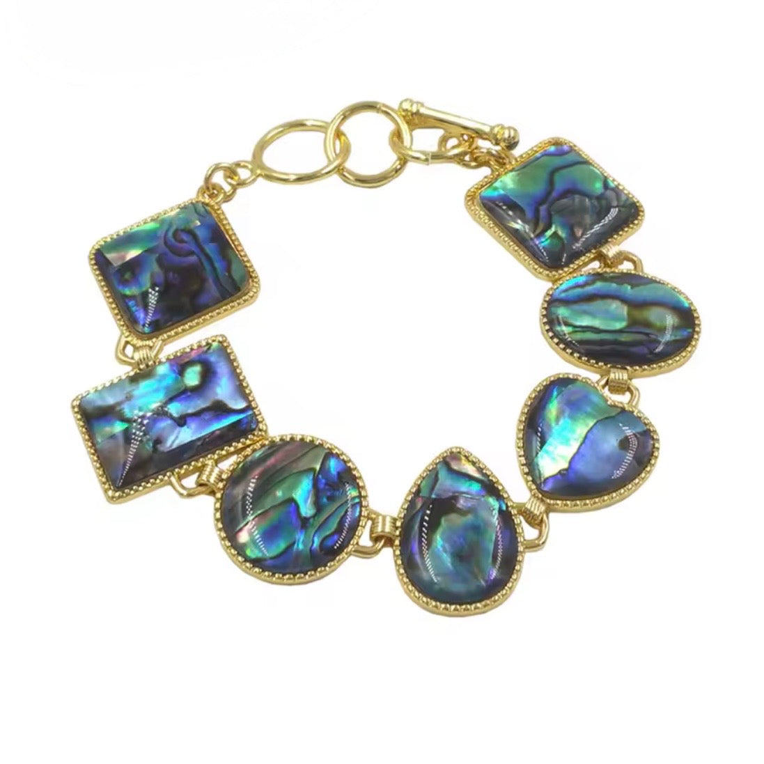 Geometric Natural Shell Bracelet by Hudson Day
