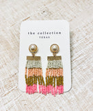 Boho Beaded Fringe Earrings