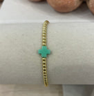 18K by Ness and Mae Color Cross Bracelet (3mm)