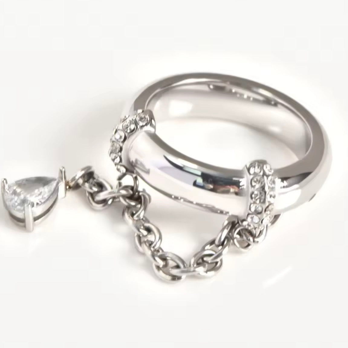 Stainless Steel Pendant Drop Ring
