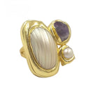Three Stone Statement Ring by Hudson Day