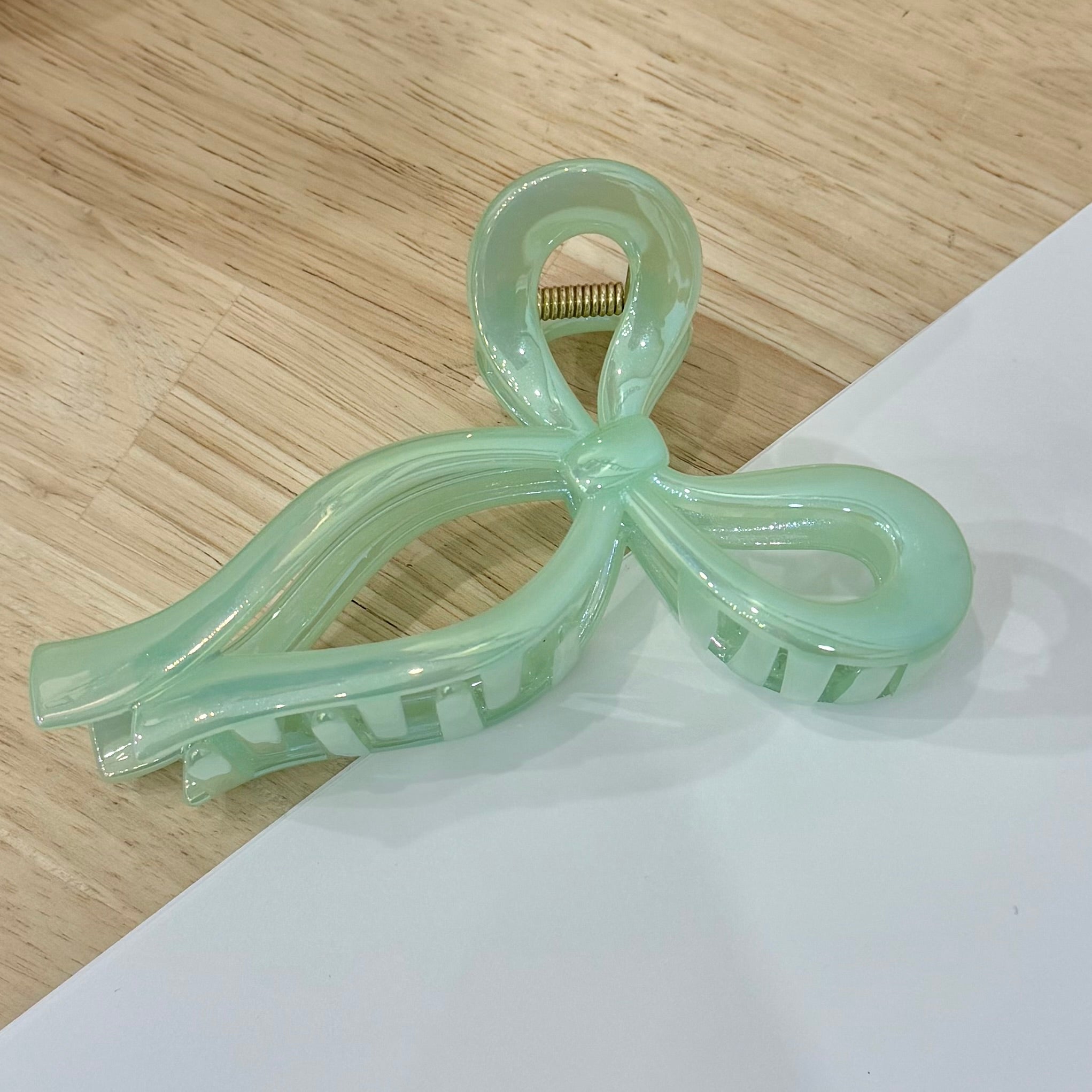 Iridescent Bow Clips