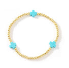 18K by Ness and Mae Baby Color Cross Bracelet (2mm)