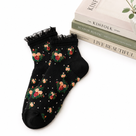 Floral Ruffle Ankle Socks
