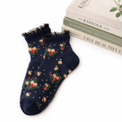 Floral Ruffle Ankle Socks