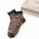 Floral Ruffle Ankle Socks