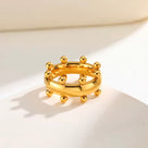 Waterproof Slim Crown Ring