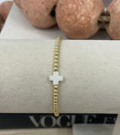 18K by Ness and Mae Color Cross Bracelet (3mm)