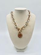Hammered Coin Toggle Necklace