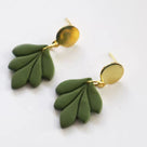 Clay Leaf Earrings