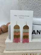 Boho Beaded Fringe Earrings