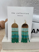 Boho Beaded Fringe Earrings