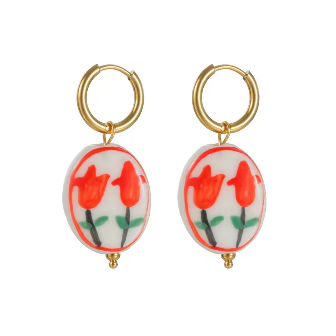 Spring Tulip Earrings