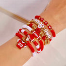 Beaded Game Day Bracelet Set