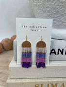 Boho Beaded Fringe Earrings