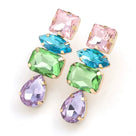 Just Peachy Rhinestone Earrings