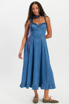 Free People Another Season Denim Midi Dress