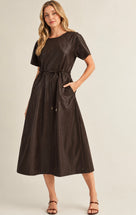 Violet Faux Leather Dress