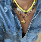Star Shine Two Tone Necklace - Bracha
