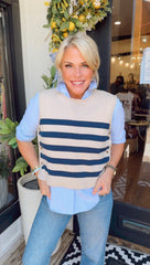 Layered in Stripes Vest