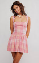 Free People Laurel Plaid Mini Dress
