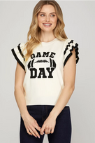 Ruffle Sleeve Game Day Top