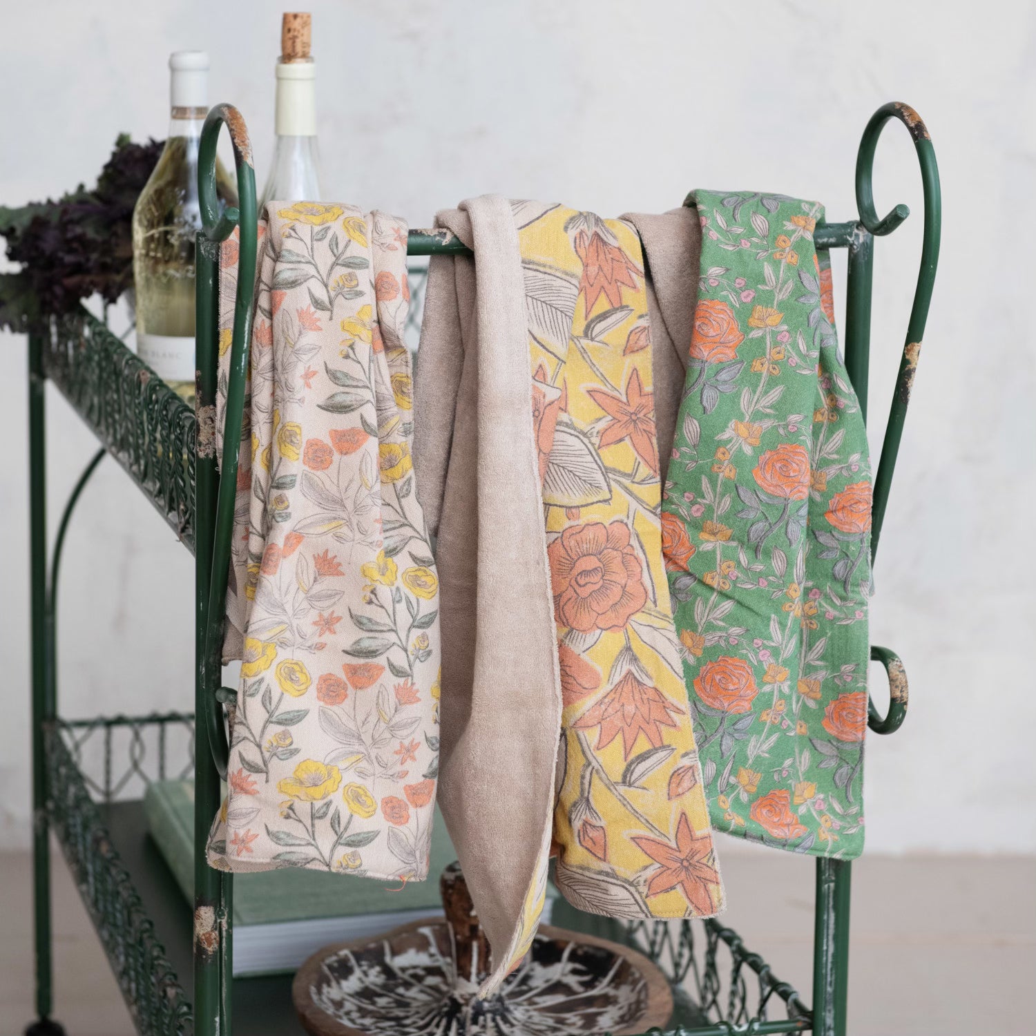 Cotton Floral Tea Towels